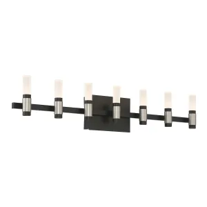 Albany 14 Lights 32 in. LED Vanity Light Black & Nickel Finish