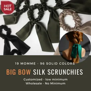 Big Bow Silk Scrunchie Custom Wholesale