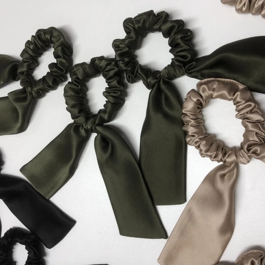 Big Bow Silk Scrunchie Custom Wholesale