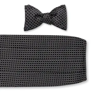 Black Monroe Links Cummerbund Set - CB5209