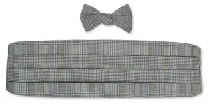 Black/ Royal Glen Plaid Cummerbund Set - CB470