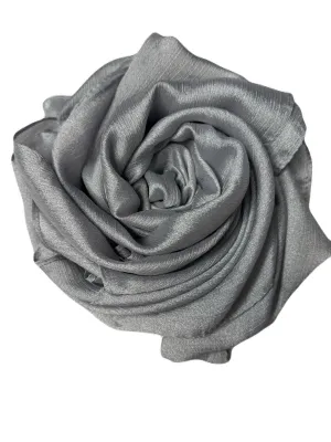 Bridal Silky Shine  Hijabs Color Silver Grey