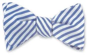 Carolina Blue Sherman Striped Bow Tie - B2545