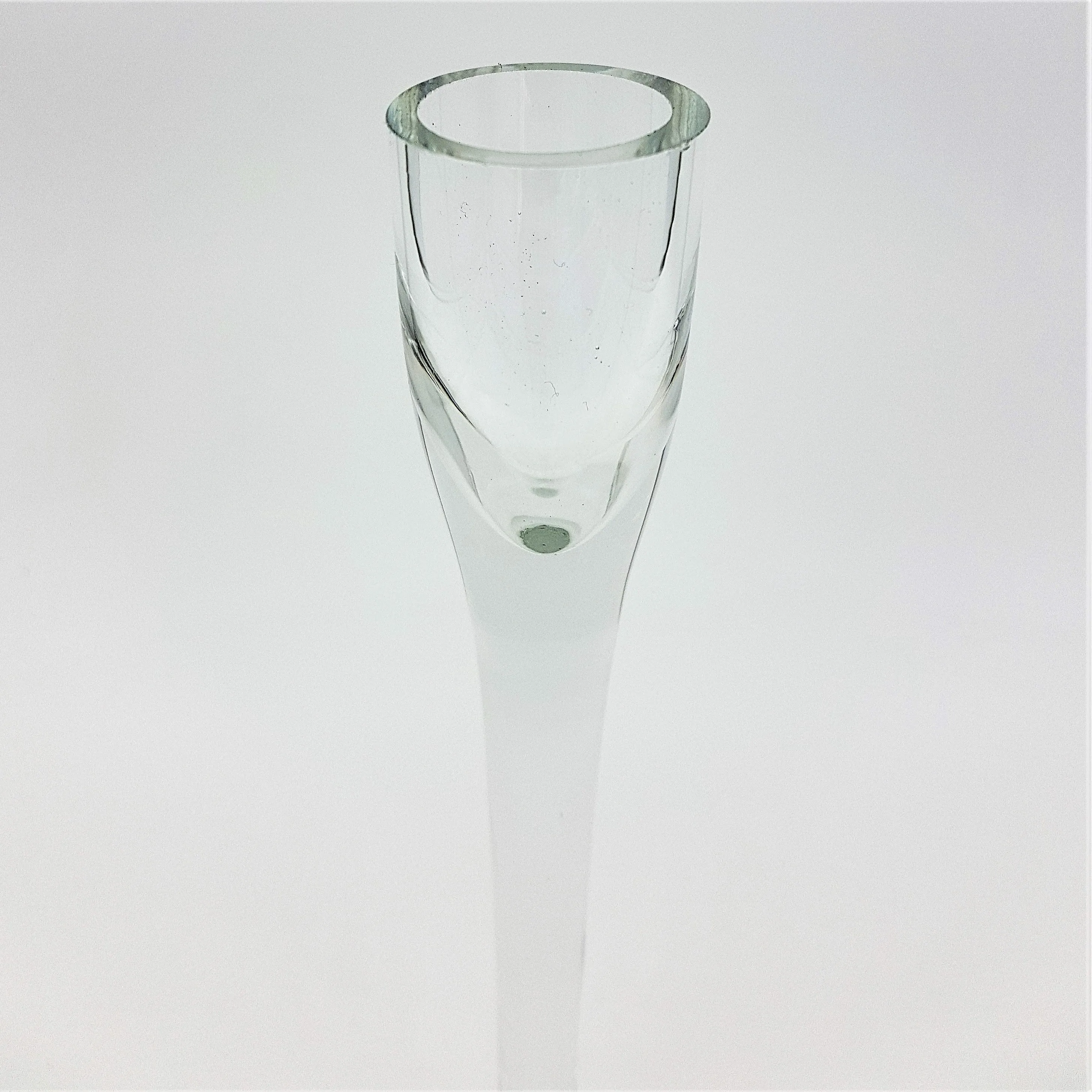 Clear Glass Flute Candle Holder