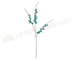 F0051 TUR Laelia Orchid Spray 83cm Turquoise