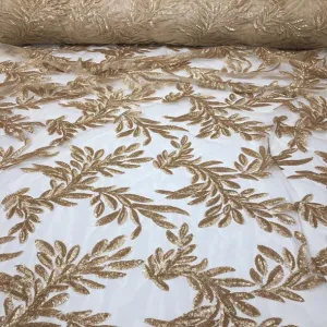 Giselle Sequins Wholesale Fabric in Champagne