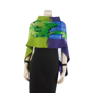 Linked green purple scarf #148-40