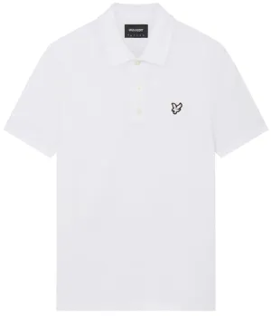 Lyle and Scott Mens Tonal Eagle Polo Shirt White