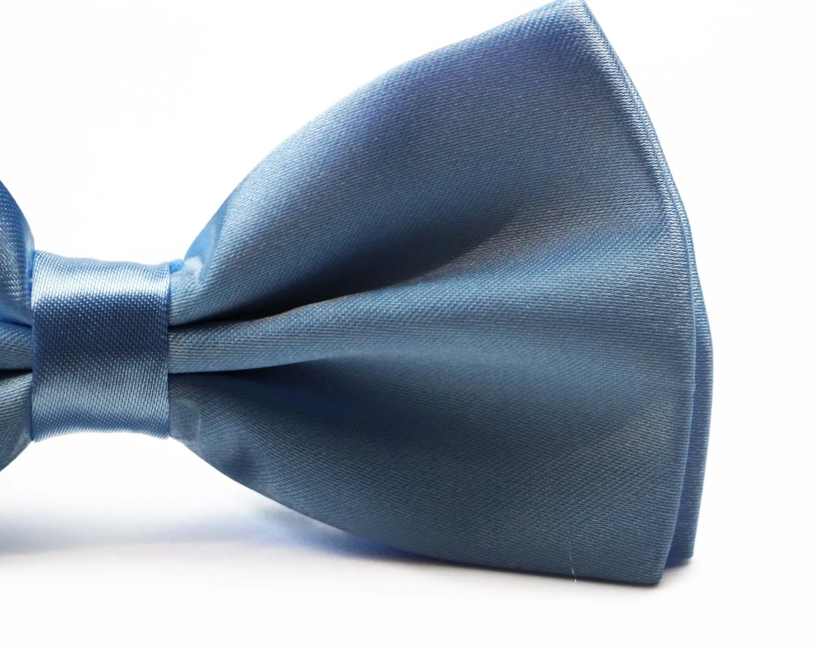 Mens Light Blue Solid Plain Colour Bow Tie