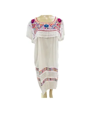 Mexican Maxi Dress Karla White