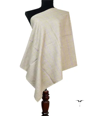 natural check and striped pashmina stole 8494