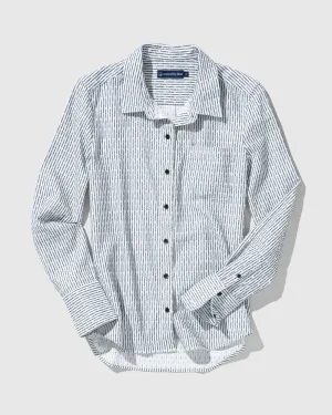 Organic Dobby Stripe Button Down