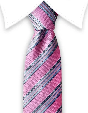 Pink & Blue Striped Tie