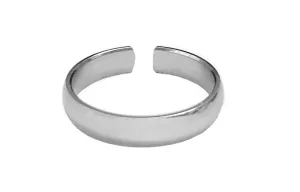 Plain Band Toe Ring - Silver