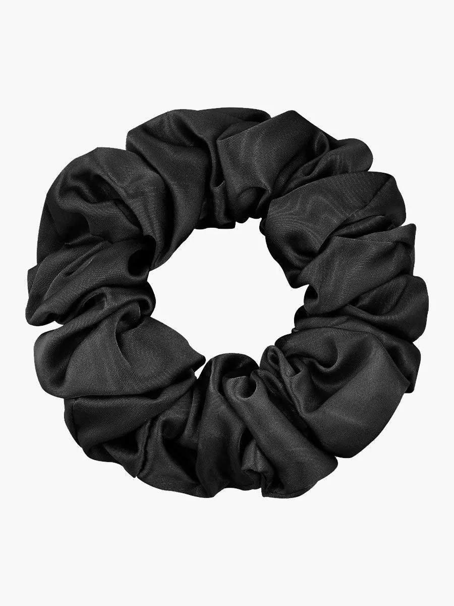 Pure Silk Midnight Scrunchies - Middle - 3.5cm