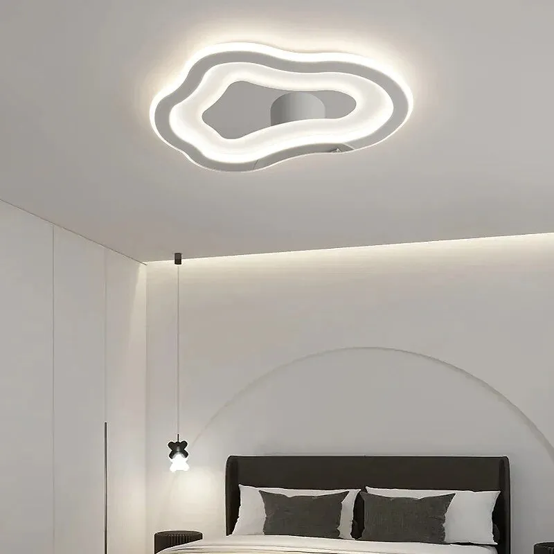 QIYI Porpork Chrome Black Modern LED Ceiling Mounted Lamp