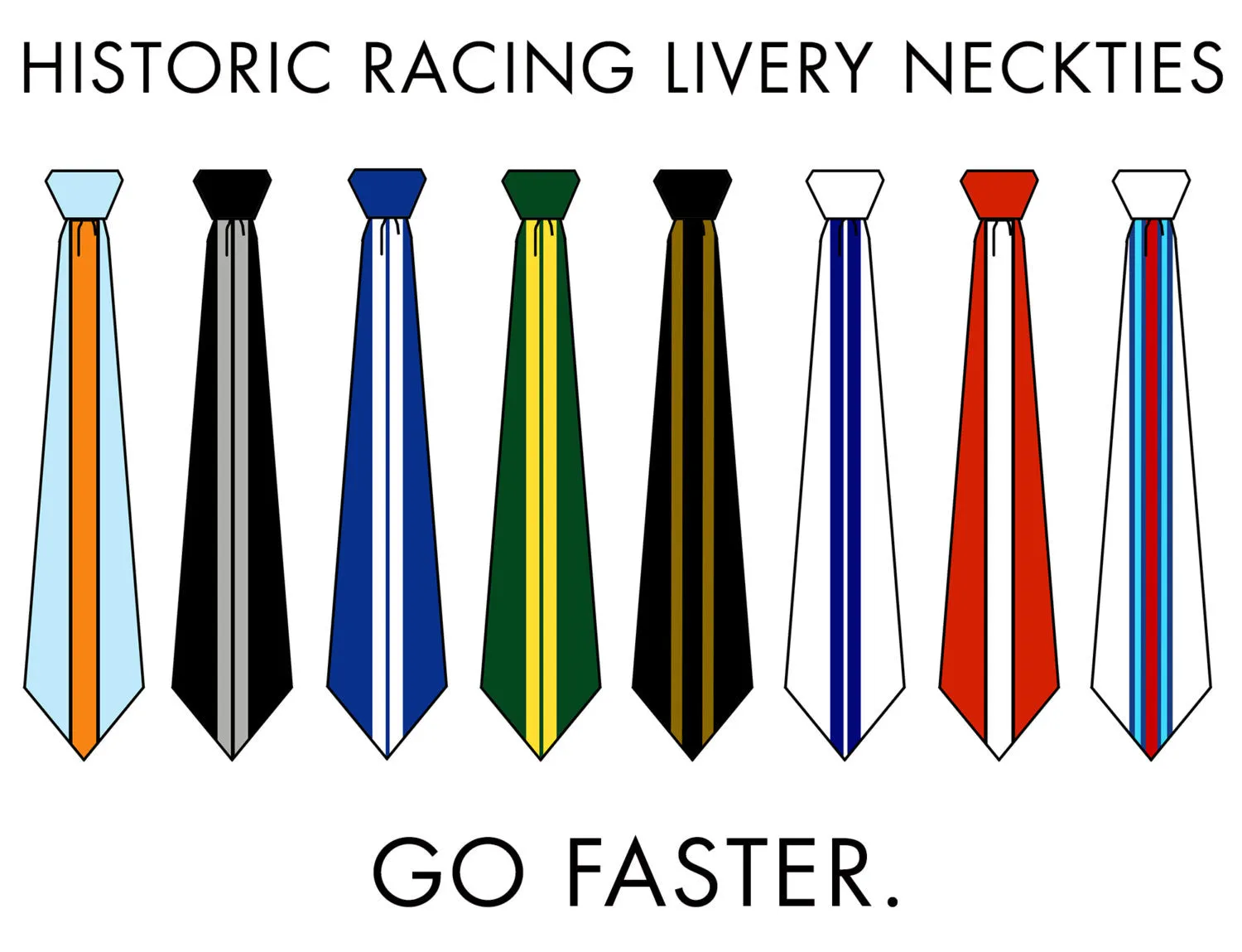 Racing Stripes: Special Formula Silk Necktie