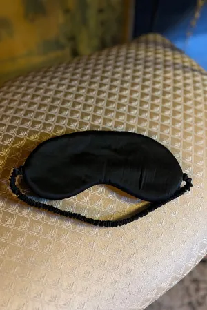 READY TO SHIP / Rumination Sleep Mask in Black Silk Charmeuse