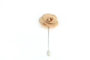 Taupe Flower Lapel Pin